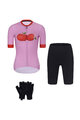 RIVANELLE Kolesarski mega set - FRUIT LADY - rožnata/rdeča/črna