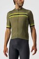 CASTELLI Kolesarski dres kratek rokav in kratke hlače - GRIMPEUR - zelena/črna