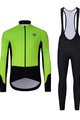 HOLOKOLO Kolesarska  zimska jakna in hlače - CLASSIC - črna/svetlo zelena