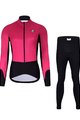 HOLOKOLO Kolesarska  zimska jakna in hlače - CLASSIC LADY - črna/rožnata