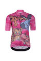 HOLOKOLO Kolesarski dres kratek rokav in kratke hlače - SAFARI - črna/rožnata/večbarvno