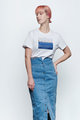 NU. BY HOLOKOLO Kolesarska  majica s kratkimi rokavi - CURIOSITY - bela/modra
