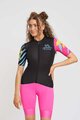 RIVANELLE Kolesarski dres kratek rokav in kratke hlače - MEDITATION  - rožnata/črna