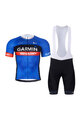 BONAVELO Kolesarski dres kratek rokav in kratke hlače - GARMIN SHARP - modra/črna