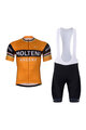 BONAVELO Kolesarski dres kratek rokav in kratke hlače - MOLTENI ARCORE - oranžna/črna