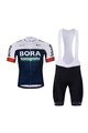 BONAVELO Kolesarski dres kratek rokav in kratke hlače - BORA 2025 - modra/bela/črna