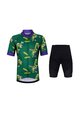 HOLOKOLO Kolesarski dres kratek rokav in kratke hlače - DINOSAURUS - zelena/črna