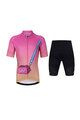 HOLOKOLO Kolesarski dres kratek rokav in kratke hlače - CANDYBAG - večbarvno/rožnata/črna