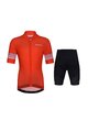 HOLOKOLO Kolesarski dres kratek rokav in kratke hlače - FLOW JUNIOR - črna/rdeča