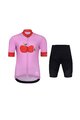 HOLOKOLO Kolesarski dres kratek rokav in kratke hlače - FRUIT KIDS - črna