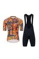HOLOKOLO Kolesarski dres kratek rokav in kratke hlače - WILDLY  - rumena/črna/večbarvno