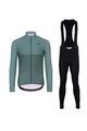 HOLOKOLO Kolesarska  zimska jakna in hlače - STRIPES WINTER - zelena/črna
