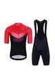 HOLOKOLO Kolesarski dres kratek rokav in kratke hlače - ARROW II - črna/rdeča