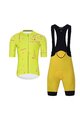 HOLOKOLO Kolesarski dres kratek rokav in kratke hlače - PASSION - rumena/rožnata