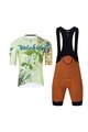 HOLOKOLO Kolesarski dres kratek rokav in kratke hlače - DRAGON - oranžna/rjava/svetlo zelena