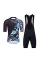 HOLOKOLO Kolesarski dres kratek rokav in kratke hlače - DRAGON - modra