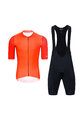 HOLOKOLO Kolesarski dres kratek rokav in kratke hlače - PERFORMANCE - oranžna/črna