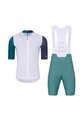 HOLOKOLO Kolesarski dres kratek rokav in kratke hlače - PERFORMANCE - vijolična/bela/zelena