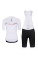 RIVANELLE Kolesarski dres kratek rokav in kratke hlače - LEVEL UP - črna/bela