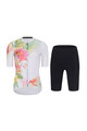 RIVANELLE Kolesarski dres kratek rokav in kratke hlače - FLOWERY LADY - črna/večbarvno