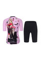 RIVANELLE Kolesarski dres kratek rokav in kratke hlače - VOGUE - rožnata/črna