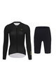 HOLOKOLO Kolesarski dolgi dres in hlače - VICTORIOUS ELITE - črna