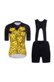 RIVANELLE Kolesarski dres kratek rokav in kratke hlače - CHEETAH II - rumena/črna
