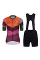 RIVANELLE Kolesarski dres kratek rokav in kratke hlače - SERENITY  - črna/rdeča/vijolična