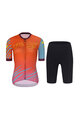 RIVANELLE Kolesarski dres kratek rokav in kratke hlače - LESS TALK - rdeča/črna/večbarvno