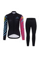 RIVANELLE Kolesarska  zimska jakna in hlače - MEDITATION WINTER - črna/rožnata