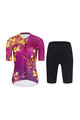 RIVANELLE Kolesarski dres kratek rokav in kratke hlače - BAROC - rumena/vijolična