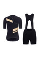 RIVANELLE Kolesarski dres kratek rokav in kratke hlače - GLAMOR - bež/črna