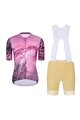 RIVANELLE Kolesarski dres kratek rokav in kratke hlače - ROSESCAPE - bež/vijolična