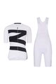 RIVANELLE Kolesarski dres kratek rokav in kratke hlače - MISSVELOAIRE - bela/črna