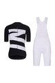 RIVANELLE Kolesarski dres kratek rokav in kratke hlače - MISSVELOAIRE - črna/bela