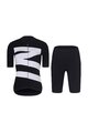 RIVANELLE Kolesarski dres kratek rokav in kratke hlače - MISSVELOAIRE - bela/črna