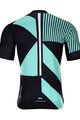 HOLOKOLO Kolesarski dres kratek rokav in kratke hlače - TRACE - svetlo modra/črna