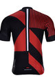 HOLOKOLO Kolesarski dres s kratkimi rokavi - TRACE - črna/rdeča