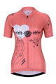 HOLOKOLO Kolesarski dres kratek rokav in kratke hlače - RAZZLE DAZZLE LADY - rožnata/večbarvno