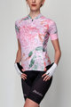 HOLOKOLO Kolesarski dres s kratkimi rokavi - BLOSSOM LADY - rožnata