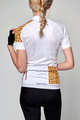 HOLOKOLO Kolesarski dres kratek rokav in kratke hlače - BISOU LADY - bela/večbarvno