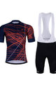 HOLOKOLO Kolesarski dres kratek rokav in kratke hlače - CLASH - rdeča/modra/črna