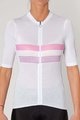 HOLOKOLO Kolesarski dres s kratkimi rokavi - SPORTY LADY - bela/rožnata