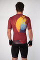 HOLOKOLO Kolesarski dres kratek rokav in kratke hlače - SURPRISED ELITE - bordo/črna