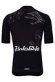 HOLOKOLO Kolesarski dres s kratkimi rokavi - CRAZY ELITE - črna/bela