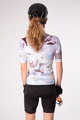 HOLOKOLO Kolesarski dres kratek rokav in kratke hlače - CONFIDENT ELITE LADY - črna/bela/vijolična