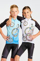 HOLOKOLO Kolesarski dres s kratkimi rokavi - RIDERS KIDS - črna/bela