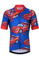 HOLOKOLO Kolesarski dres s kratkimi rokavi - CARS KIDS - rdeča/modra