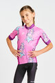 HOLOKOLO Kolesarski dres s kratkimi rokavi - UNICORNS KIDS - rožnata/večbarvno