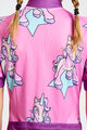 HOLOKOLO Kolesarski dres s kratkimi rokavi - UNICORNS KIDS - rožnata/večbarvno